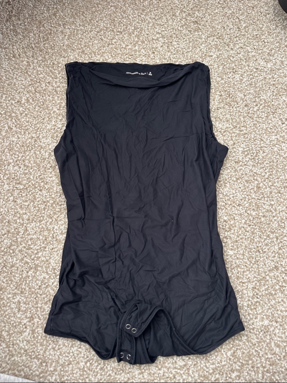 Abercrombie & Fitch Black Sleeveless Bodysuit